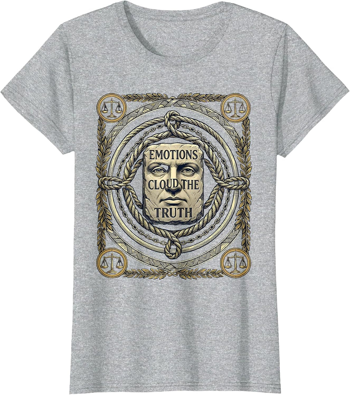 Emotions Cloud The Truth Mindset Design T-Shirt - Heather Grey
