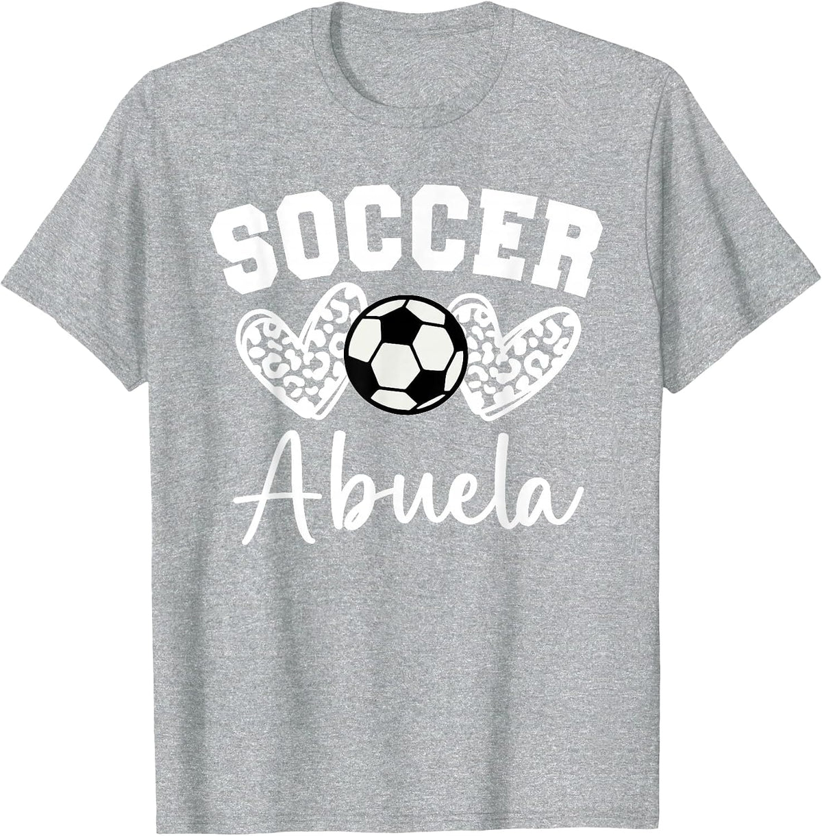 Soccer Abuela Matching Family Soccer T-Shirt - Heather Grey