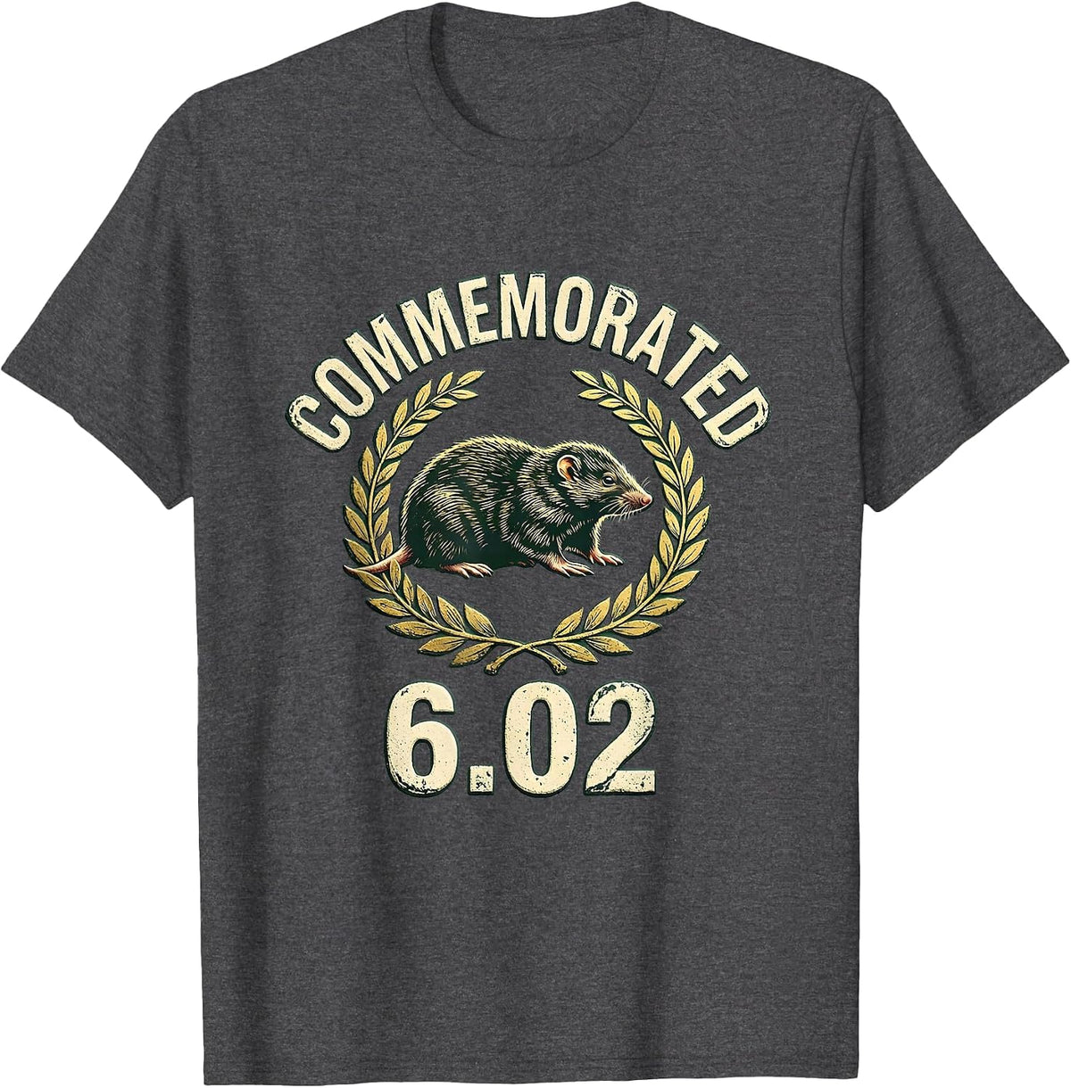Men's Commemorated 6.02 Rubber Stamp Science Nerd Mole Day T-Shirt - Dark Heather Grey