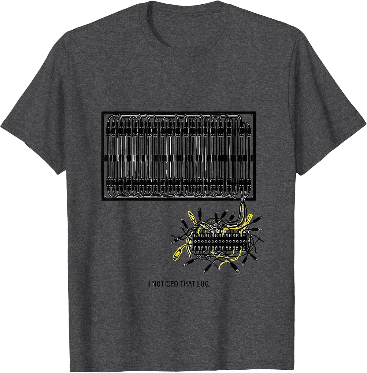 I Noticed That Lug Funny Electrician Trade Humor Gift T-Shirt - Dark Heather Grey