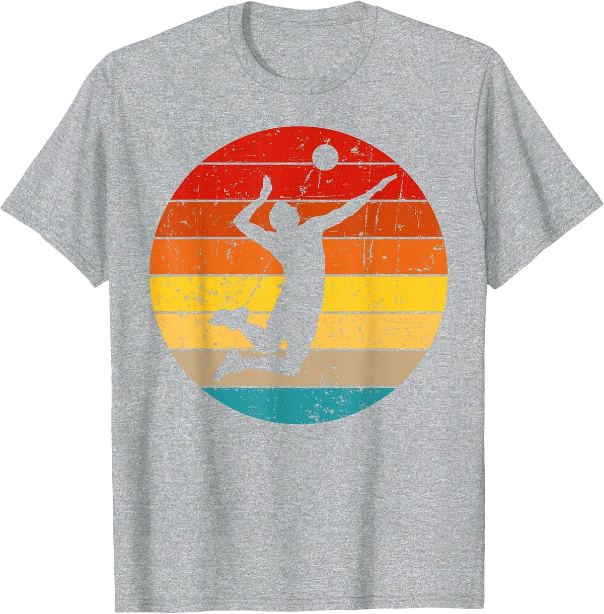 Vintage Volleyball Design for Men Women Volleyball Player T-Shirt - Heather Grey