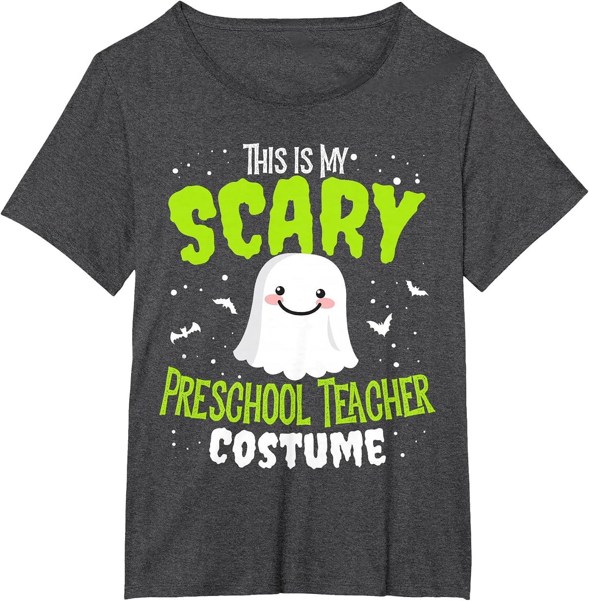 Funny Halloween This is My Scary Preschool Teacher Custome T-Shirt - Dark Heather Grey
