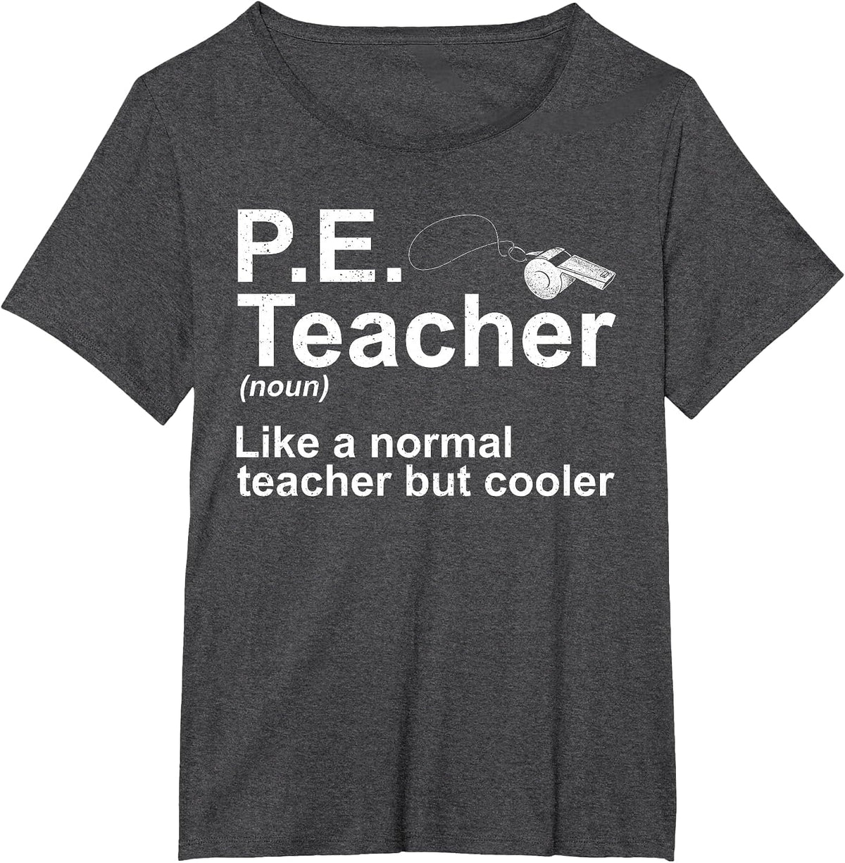 Cool PE Teacher Art for Men Women Physical Education Teacher T-Shirt - Dark Heather Grey