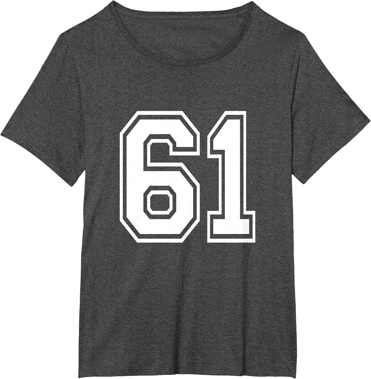 Number 61 Varsity Sports Team Jersey 61st Birthday 60 Years T-Shirt - Dark Heather Grey