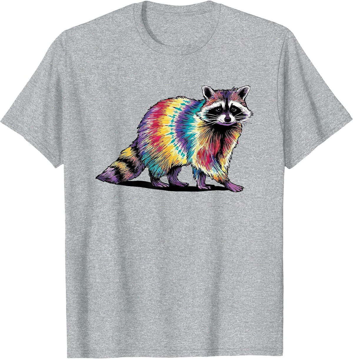 Tie Dye Art Raccoon Trash Panda Raccoons T-Shirt - Heather Grey