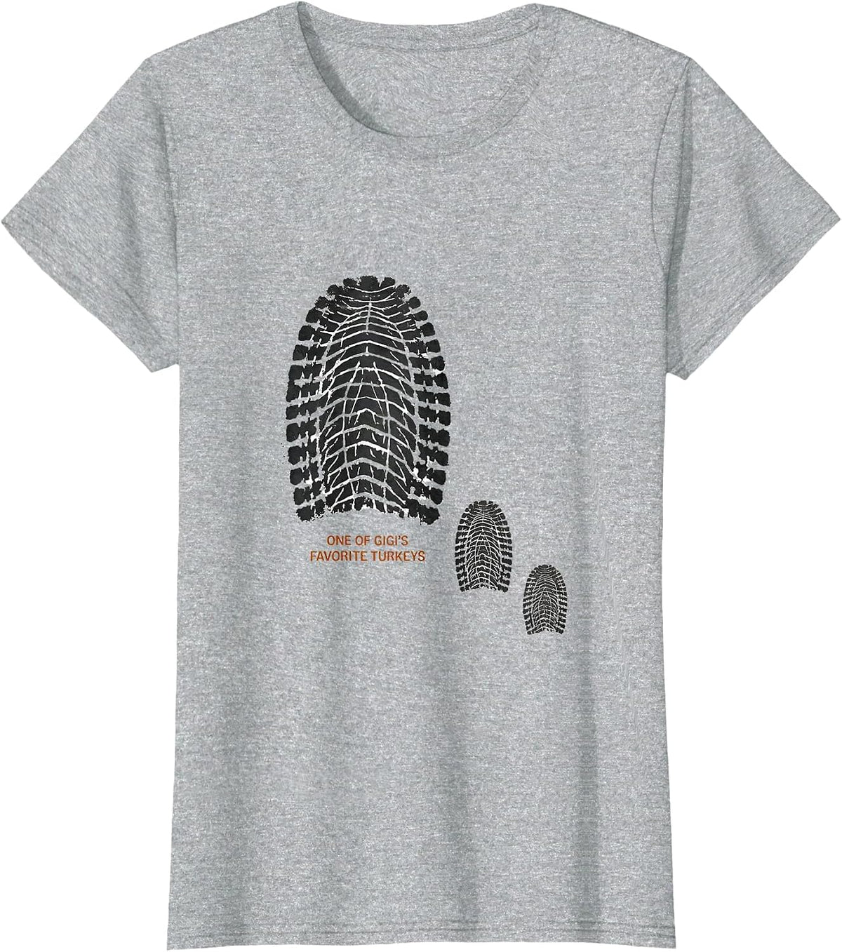 One Of Gigi's Favorite Turkeys Funny Thanksgiving Family T-Shirt - Heather Grey