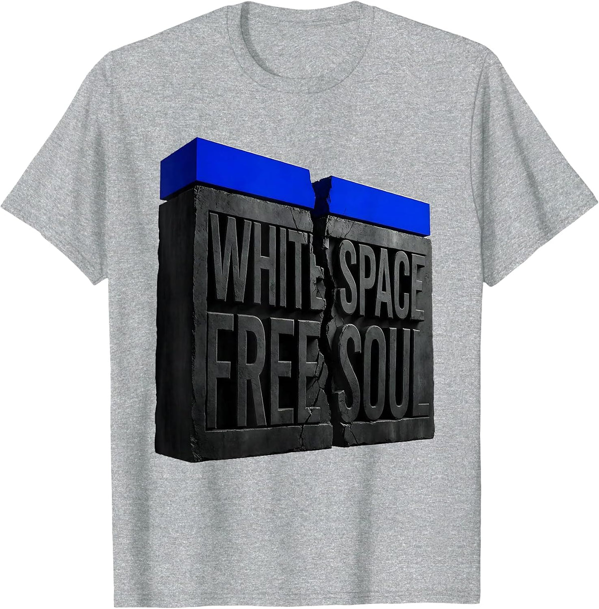 Men's White Space Free Soul Freedom Graphic Design T-Shirt - Heather Grey