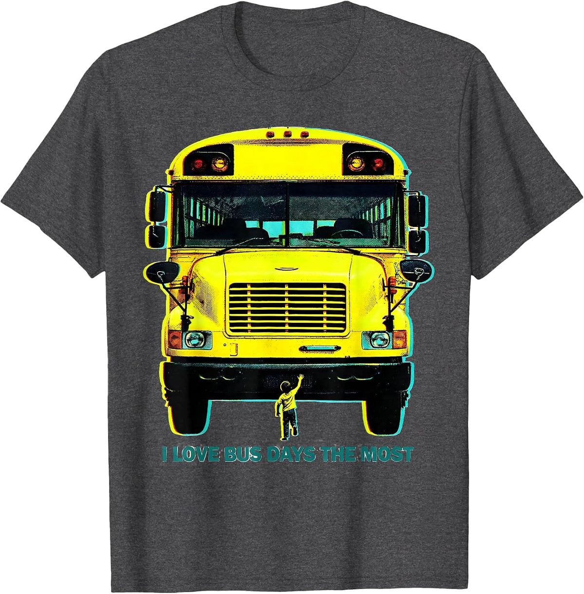 Men's I Love Bus Days The Most Funny School Bus Driver Gift T-Shirt - Dark Heather Grey