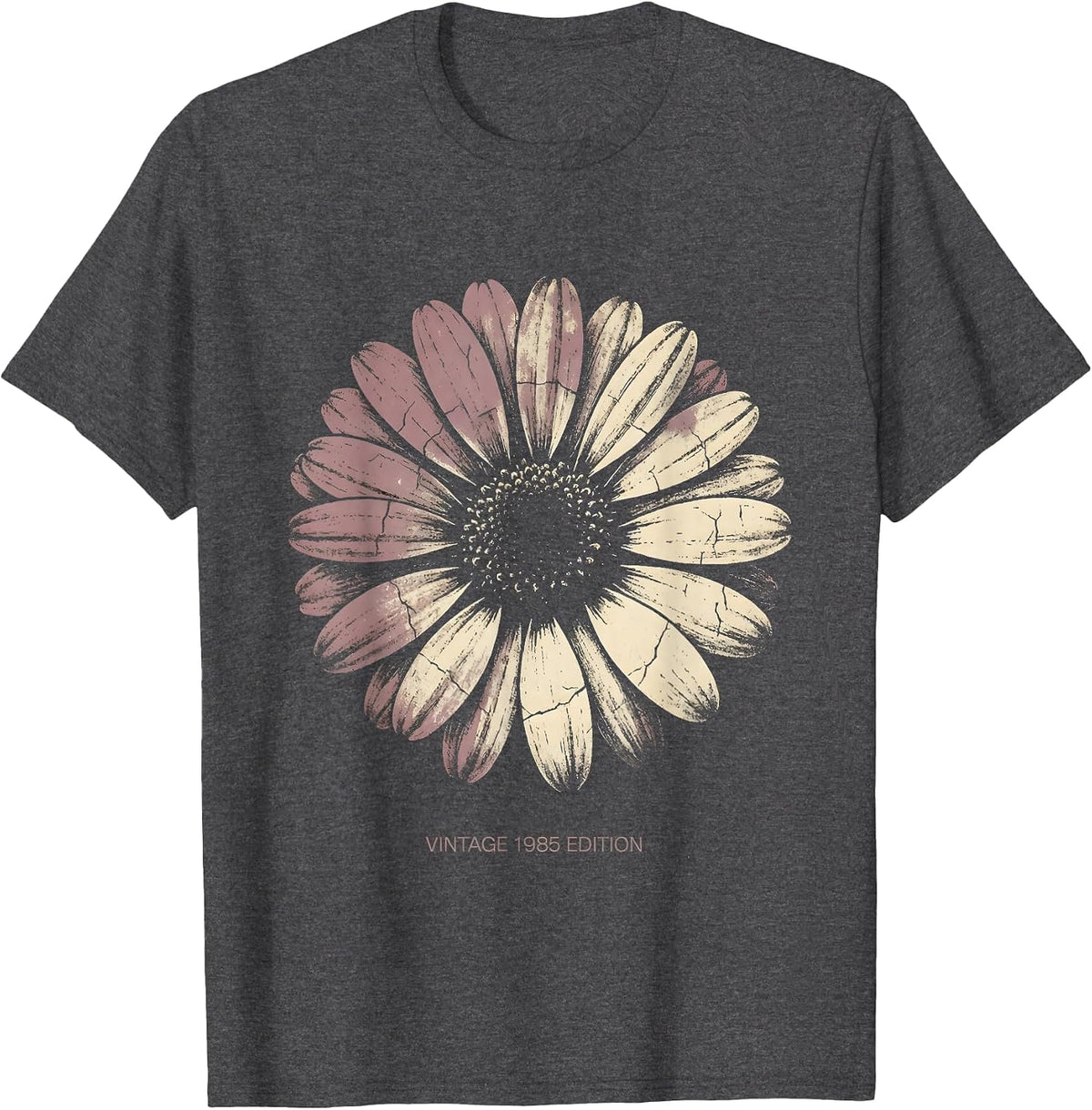 Vintage 1985 Edition Classic Birth Year Design T-Shirt - Dark Heather Grey