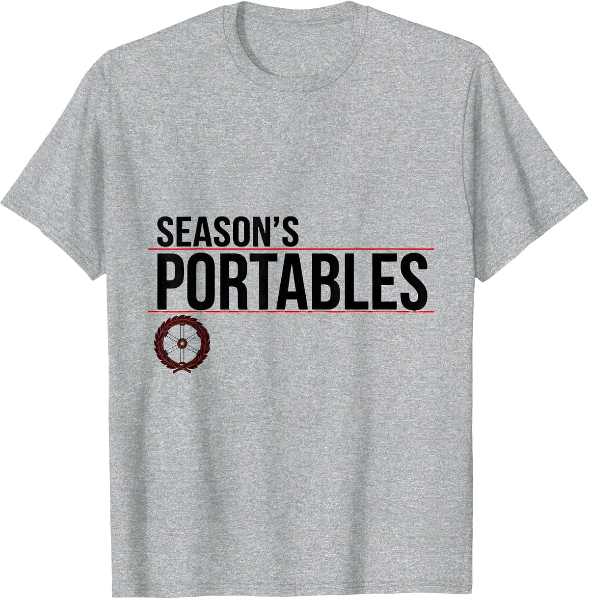Men's Season's Portables Funny Medical Tech Christmas Workplace T-Shirt - Heather Grey