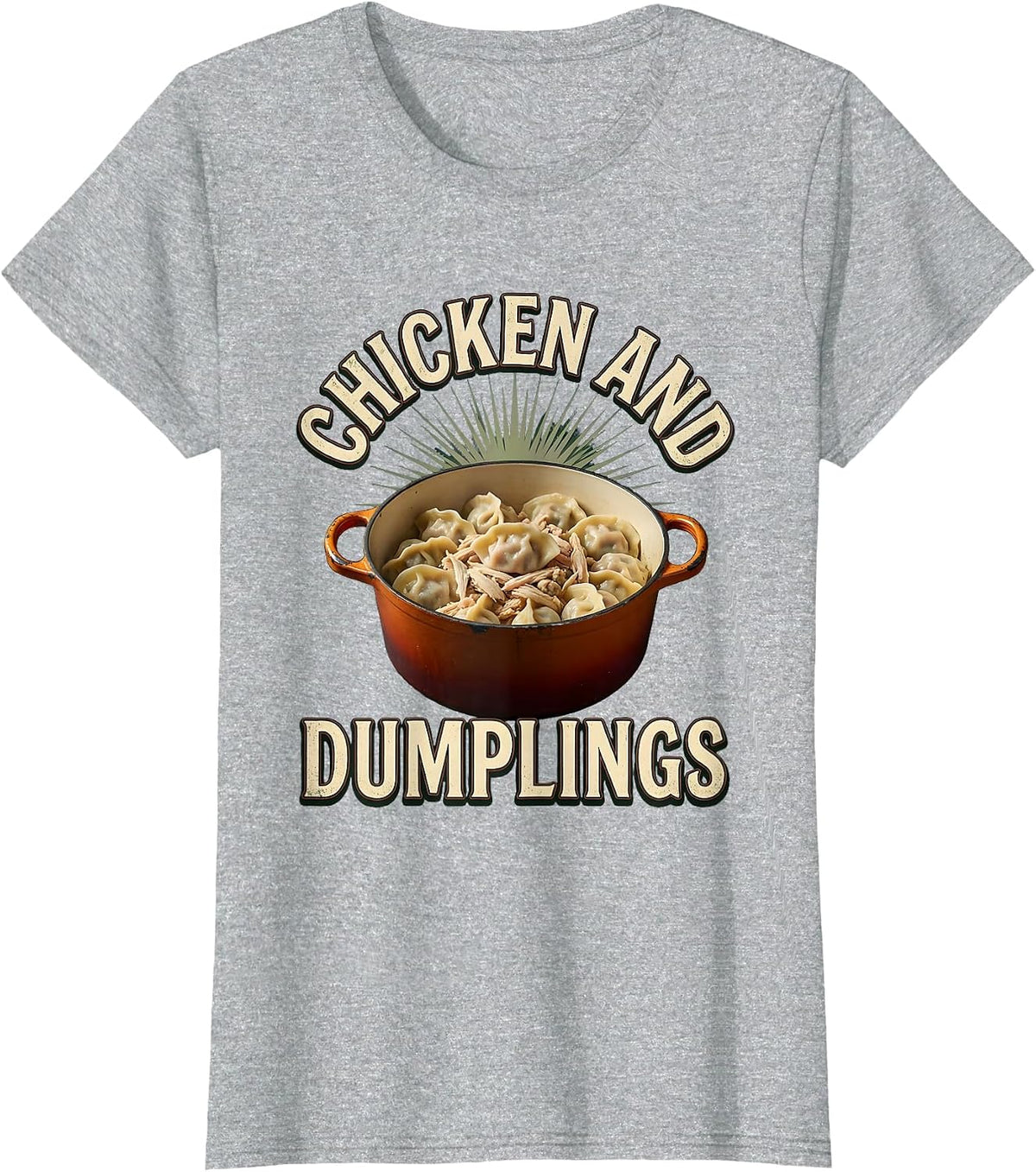 Chicken and Dumplings Bootleg 90's Rap Rock Vintage Funny T-Shirt - Heather Grey