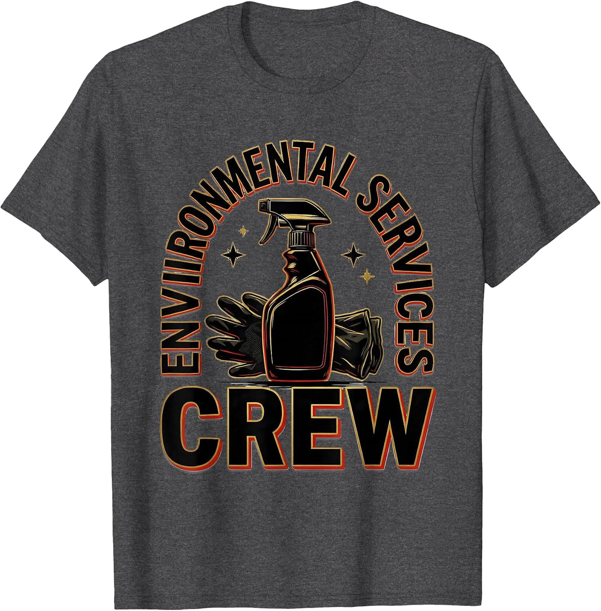 Men's Environmental Services Crew Sign Painter Showcasing Crew T-Shirt - Dark Heather Grey