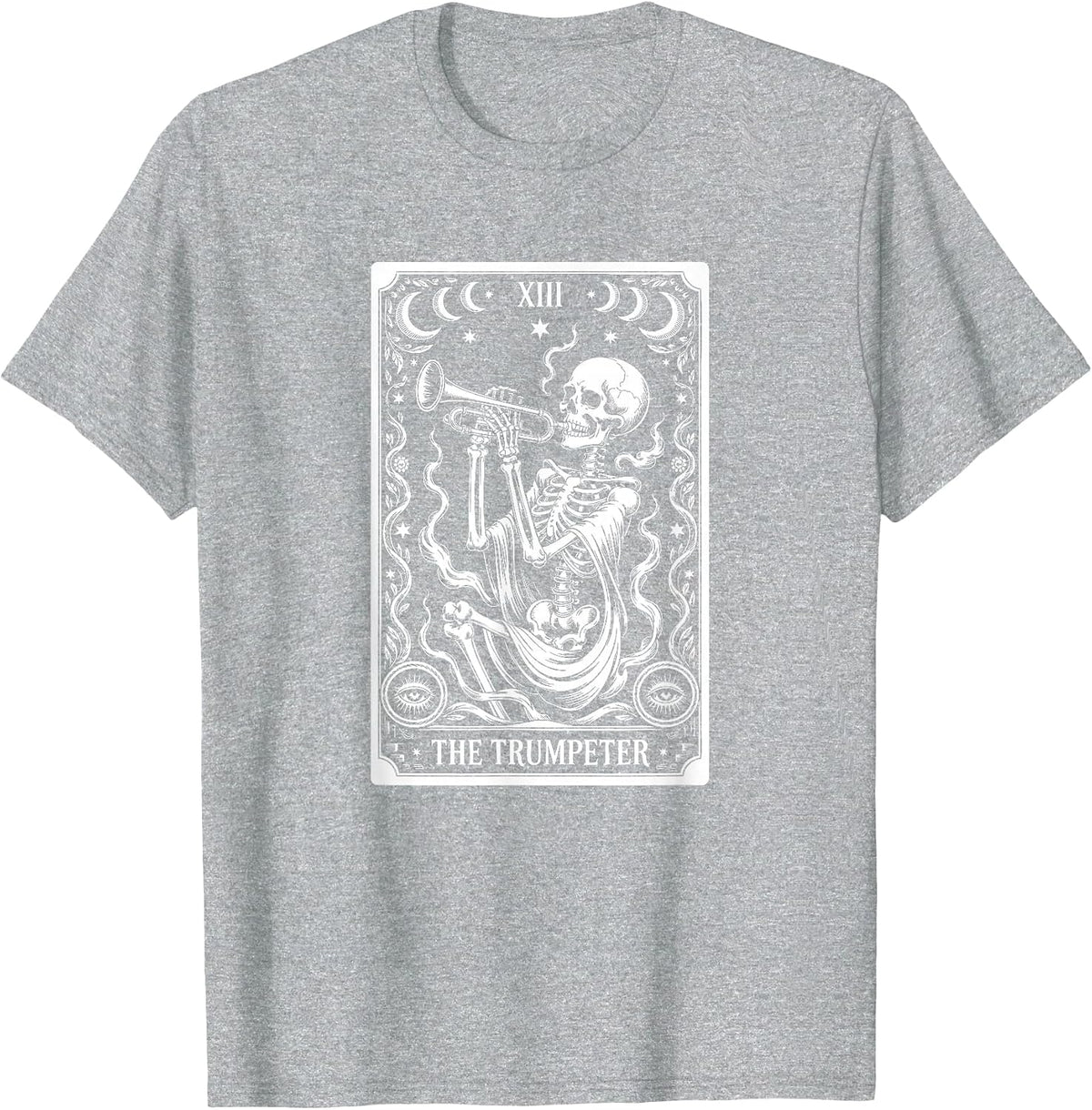 The Trumpeter Tarot Card, Trumpet Player T-Shirt - Heather Grey