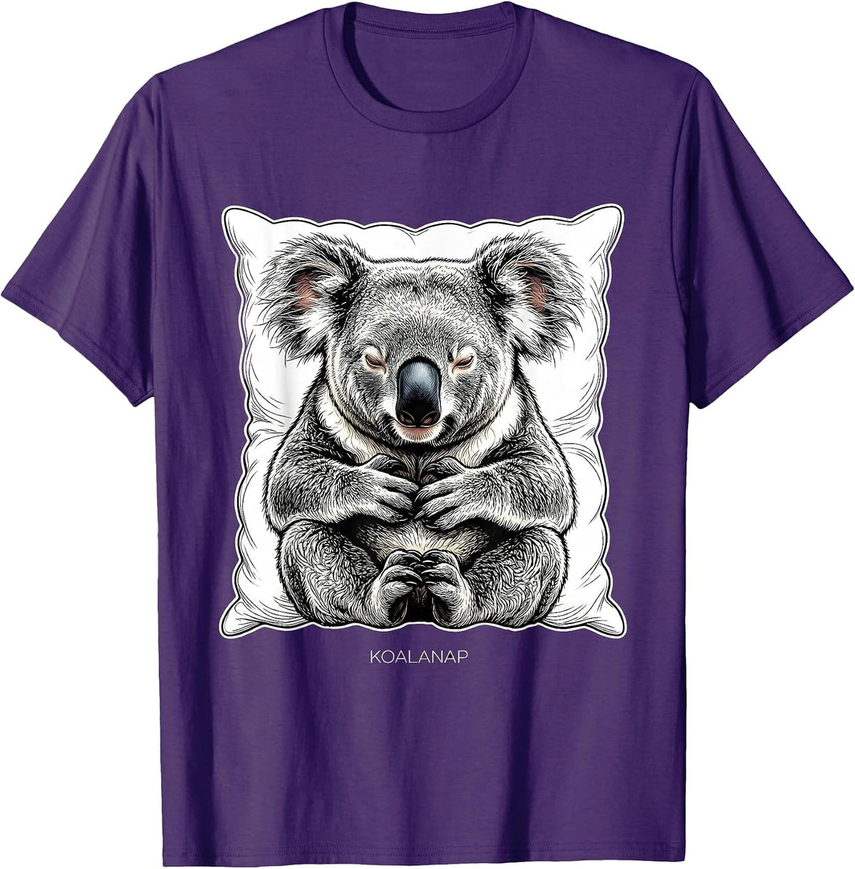 Koalanap Official Sleepshirt Cute Sleeping Koala Animal T-Shirt - Purple