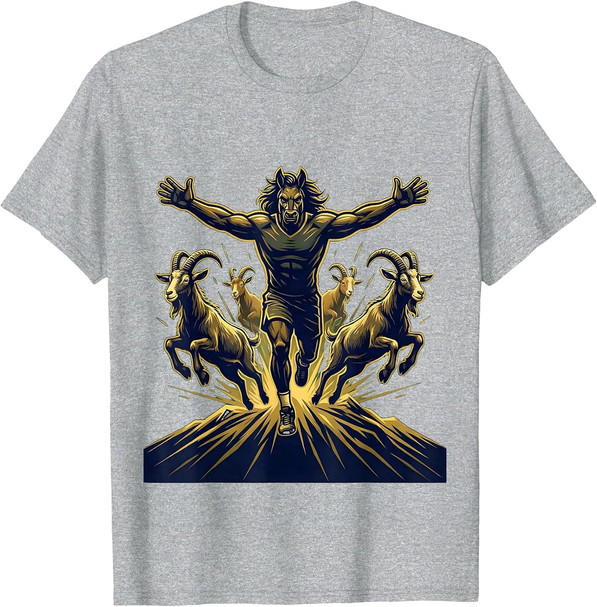 Men's Chaos Coordinator Goat Herder Funny Graphic T-Shirt - Heather Grey