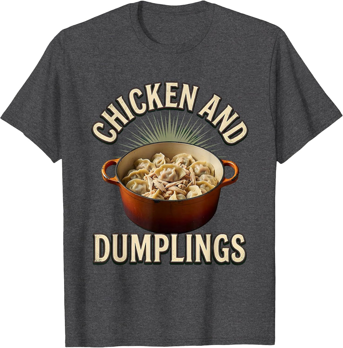 Chicken and Dumplings Bootleg 90's Rap Rock Vintage Funny T-Shirt - Dark Heather Grey