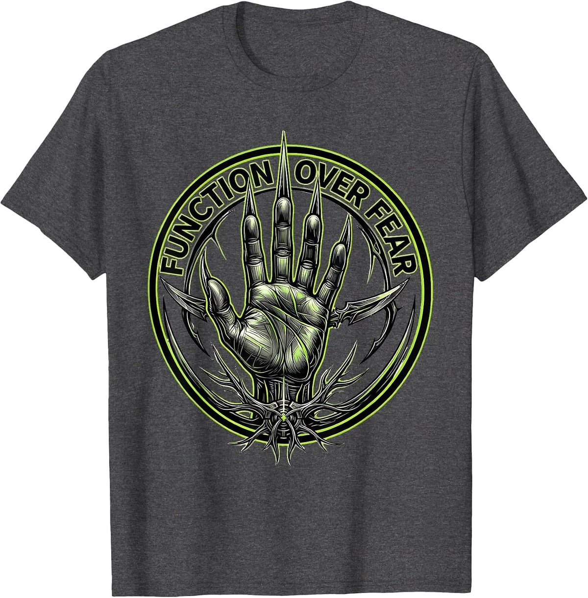 Function Over Fear Occupational Therapy Design T-Shirt - Dark Heather Grey