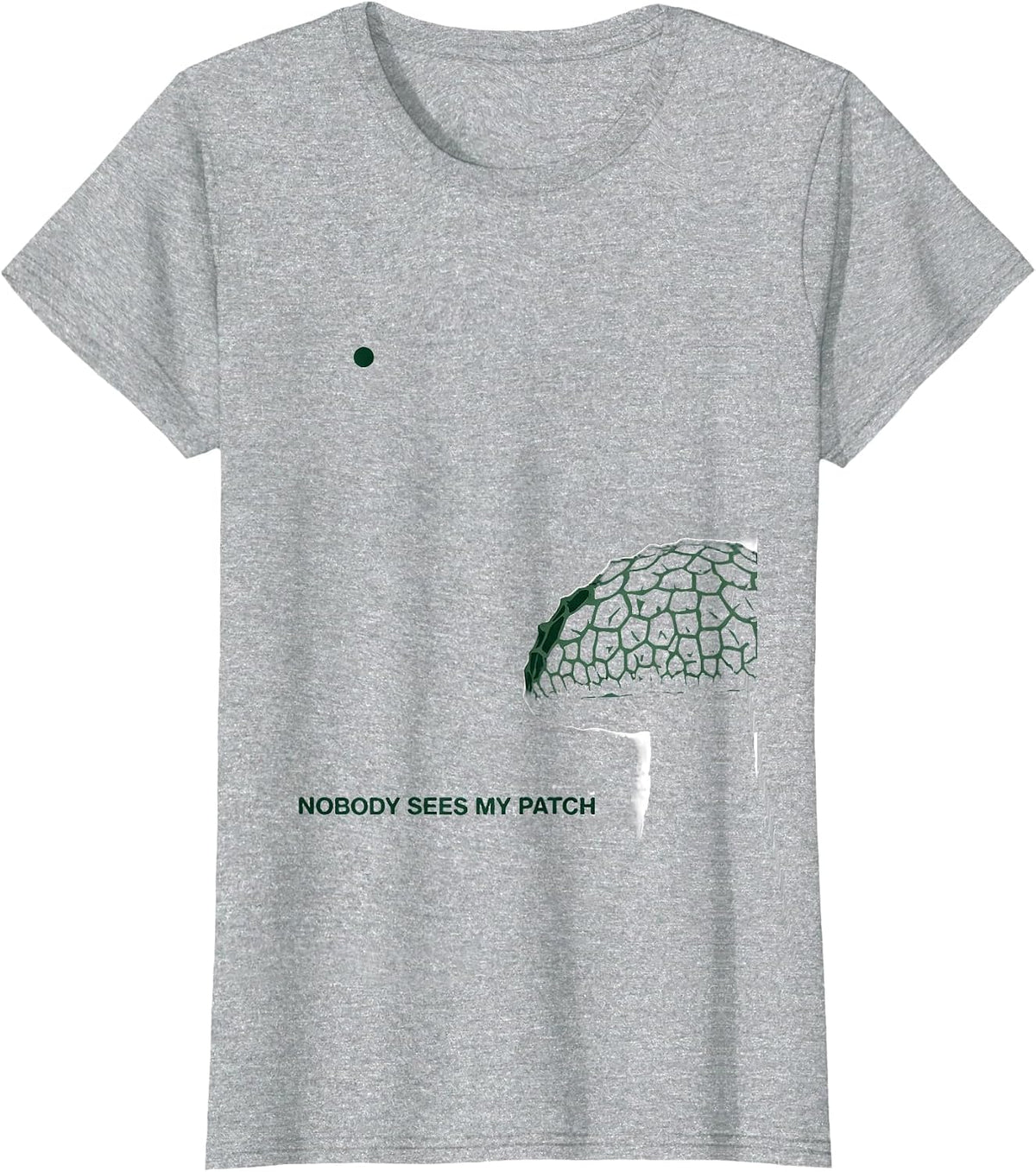 Nobody Sees My Patch Funny Morel Mushroom Forager Retro Gift T-Shirt - Heather Grey