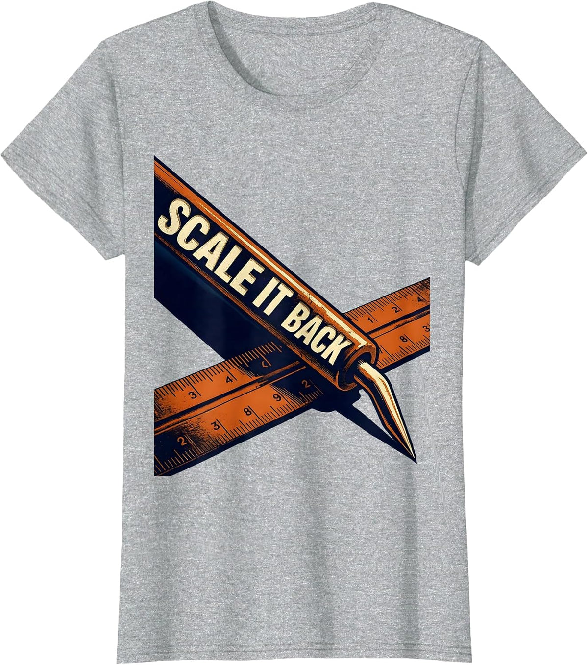 Scale It Back Funny Dental Hygienist Dental Assistant Humor T-Shirt - Heather Grey