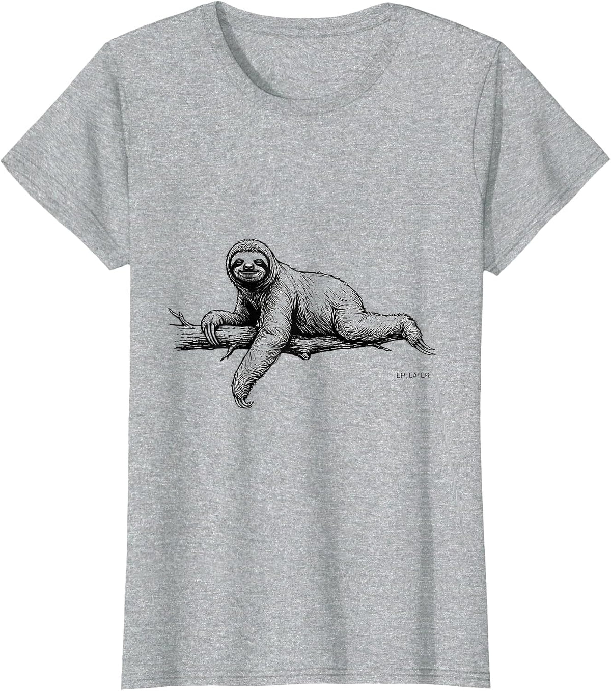 Eh, Later Funny Sloth Lover Lazy Humor T-Shirt - Heather Grey