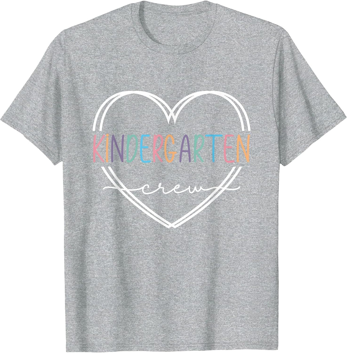 Kindergarten Crew Kinder Crew Teacher Squad Team Preschool T-Shirt - Heather Grey