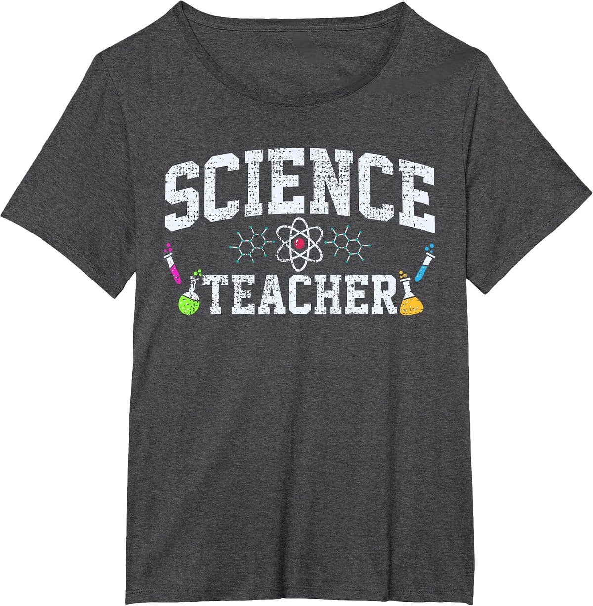 Science Teacher Chemist Physicist Vintage T-Shirt - Dark Heather Grey