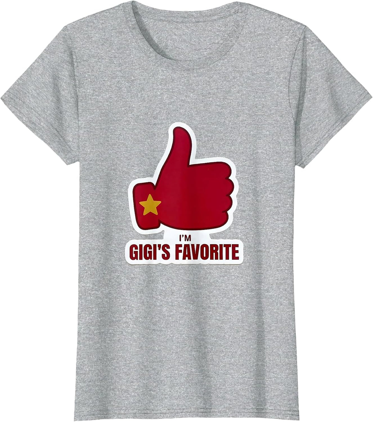 I'm Gigi's Favorite Funny Grandma's Grandchild Family Pride T-Shirt - Heather Grey