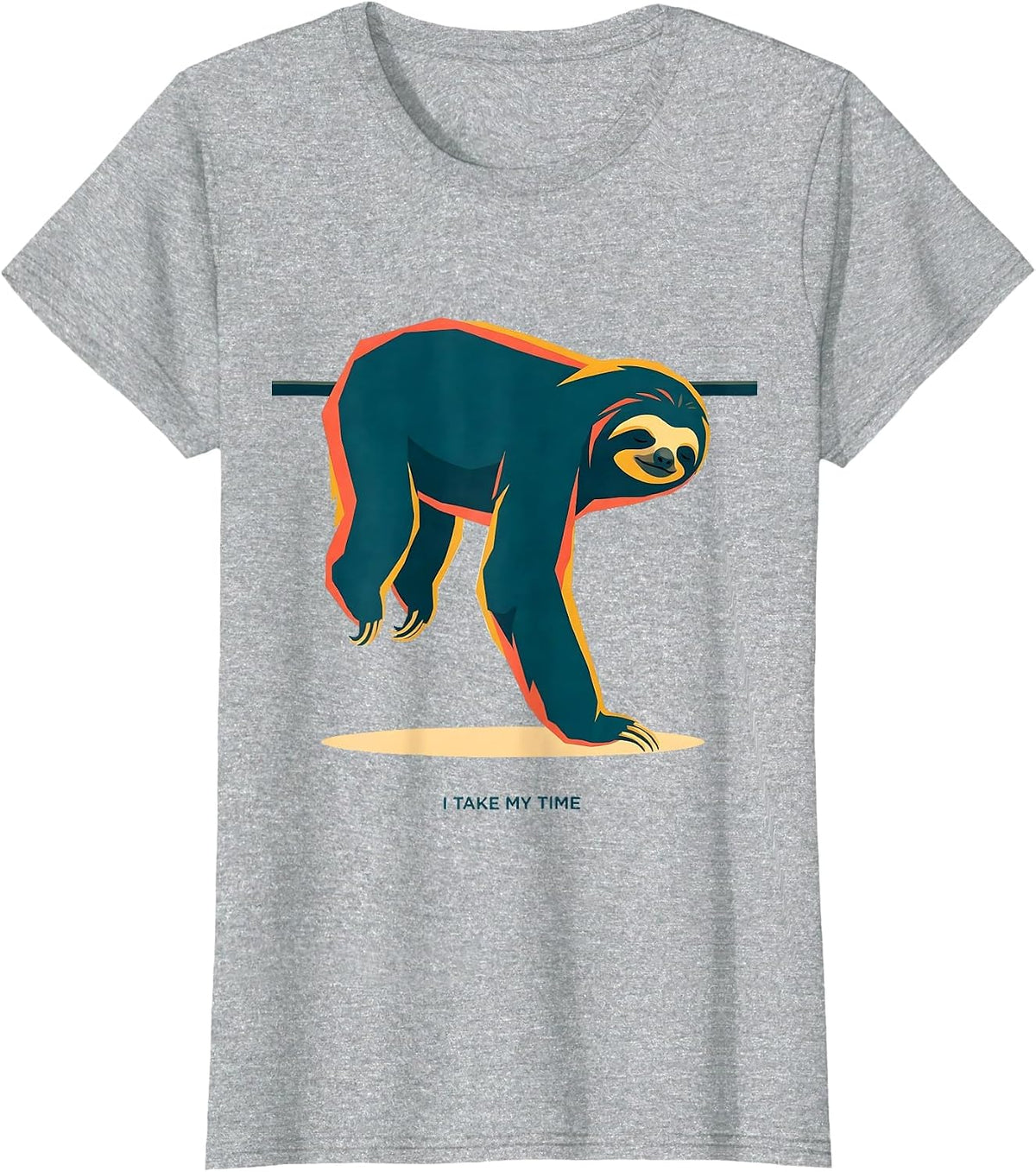 I Take My Time Funny Sloth Lazy Humor Gift for Sloth Lovers T-Shirt - Heather Grey