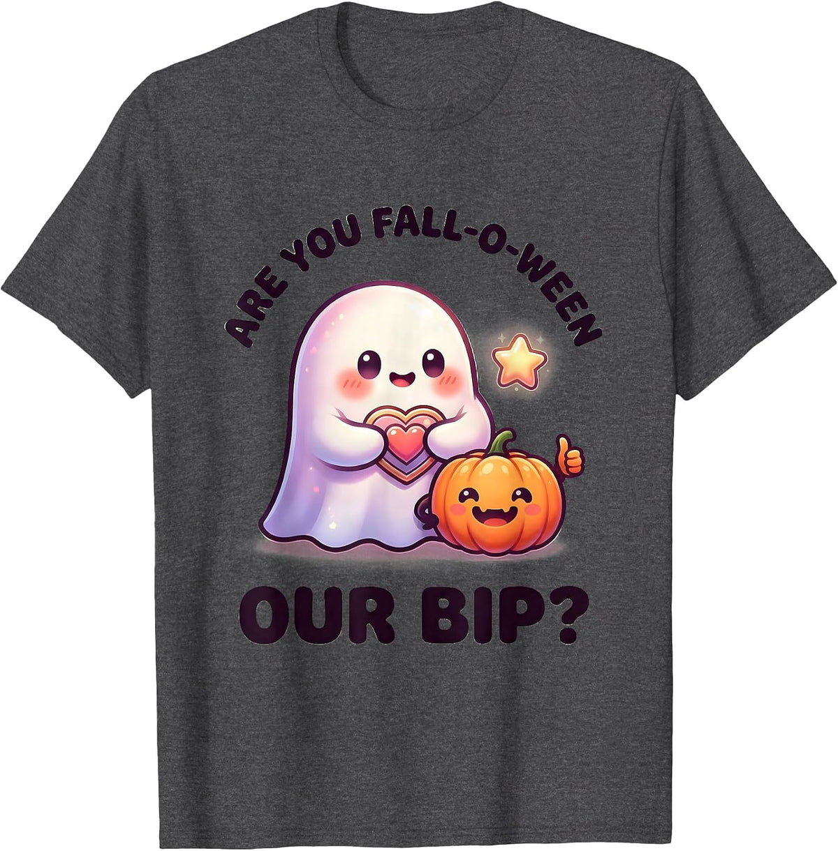 Are You Fall-O-Ween Our BIP Cute Kawaii Halloween Teacher T-Shirt - Dark Heather Grey