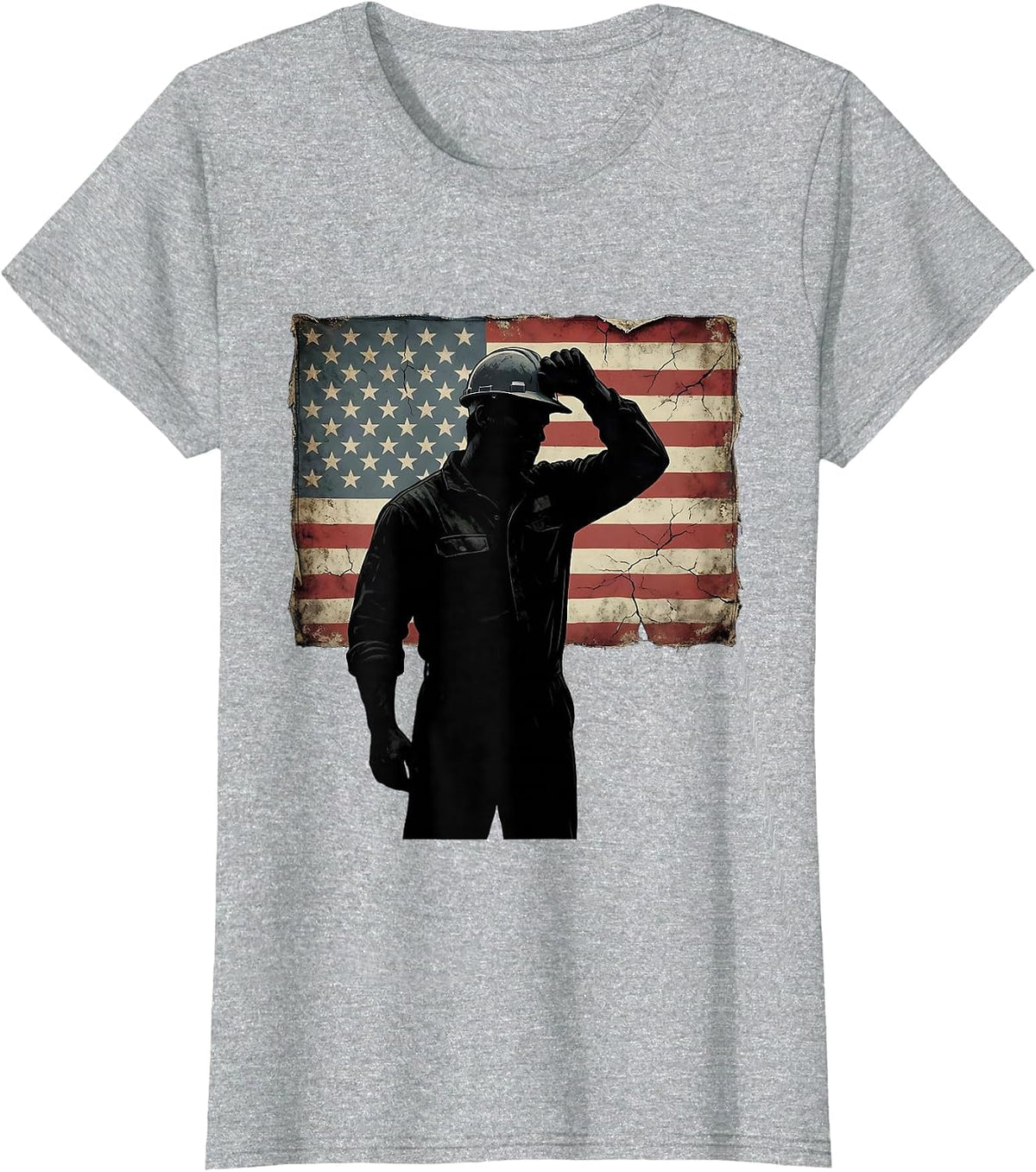 Factory Worker End of Shift We the People Graphic T-Shirt - Heather Grey