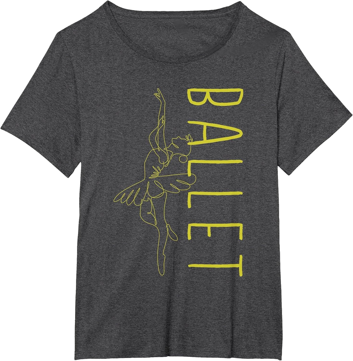 Funny Ballet Dance Danseuse Ballerina En Pointe Shoe Lovers T-Shirt - Dark Heather Grey