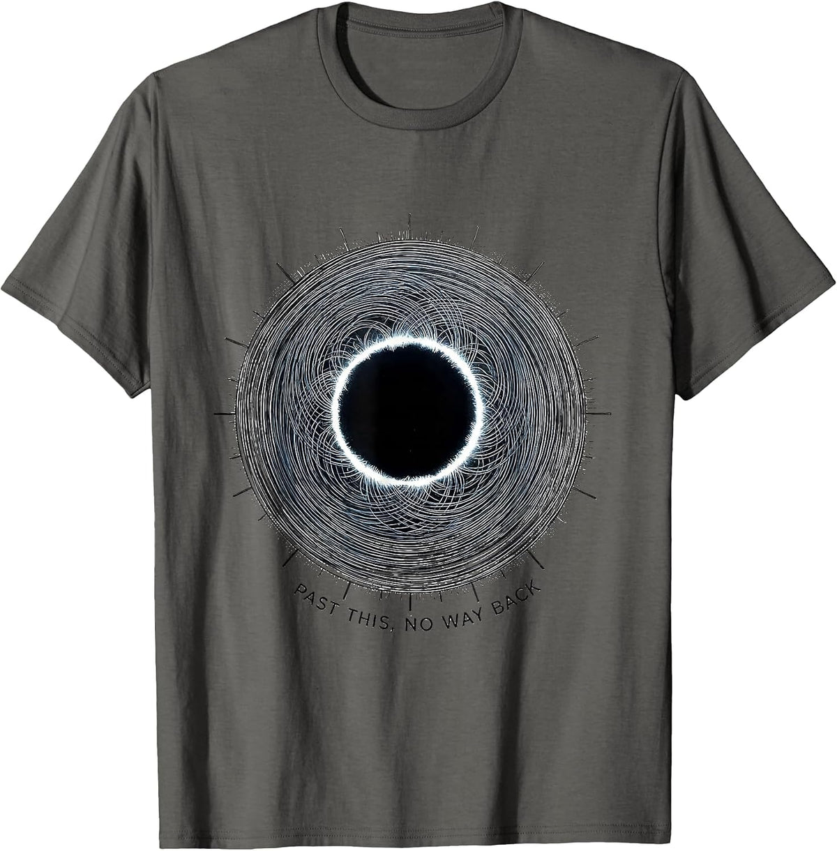 Men's Past This, No Way Back Black Hole Physics Astrophysicist T-Shirt - Asphalt Grey