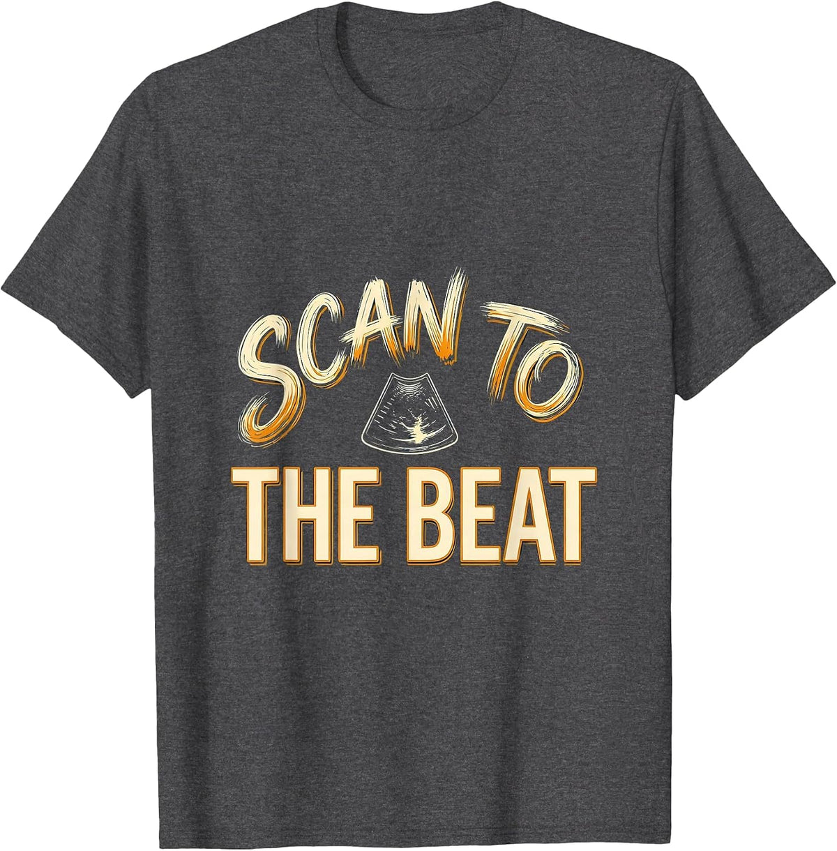 Scan To The Beat Funny Radiology Rad Tech X-Ray Tech T-Shirt - Dark Heather Grey