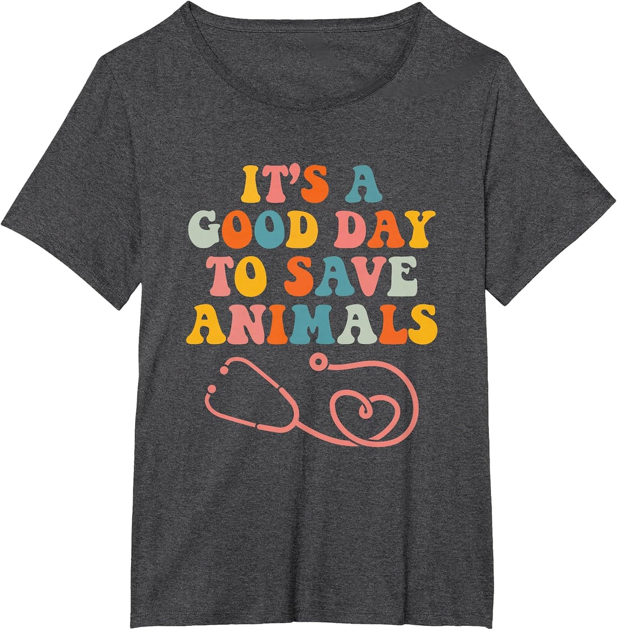 Vet Tech Save Animals Veterinarian Veterinary Assistant T-Shirt - Dark Heather Grey