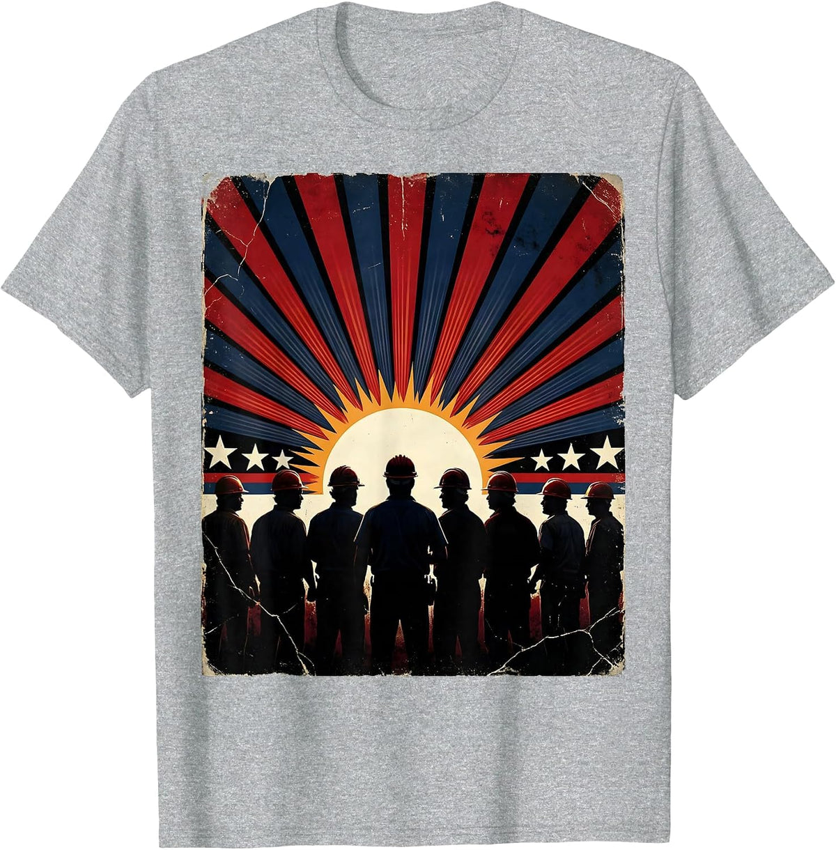 Men's We The People Workers Sunrise Graphic T-Shirt - Heather Grey