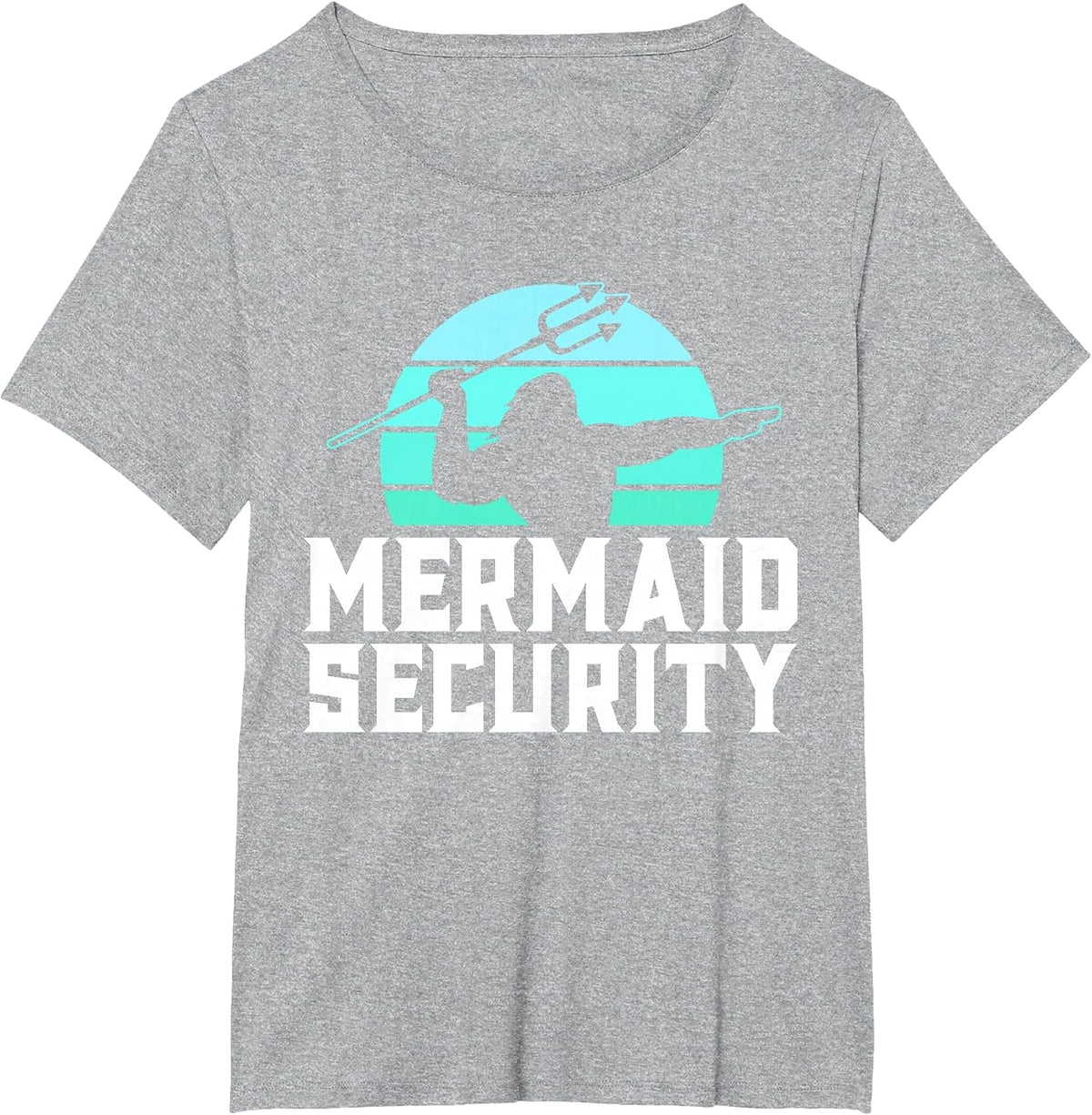 Mermaid Security Shirt Men's Boys Swimmer Dad Merdad Trident T-Shirt - Heather Grey