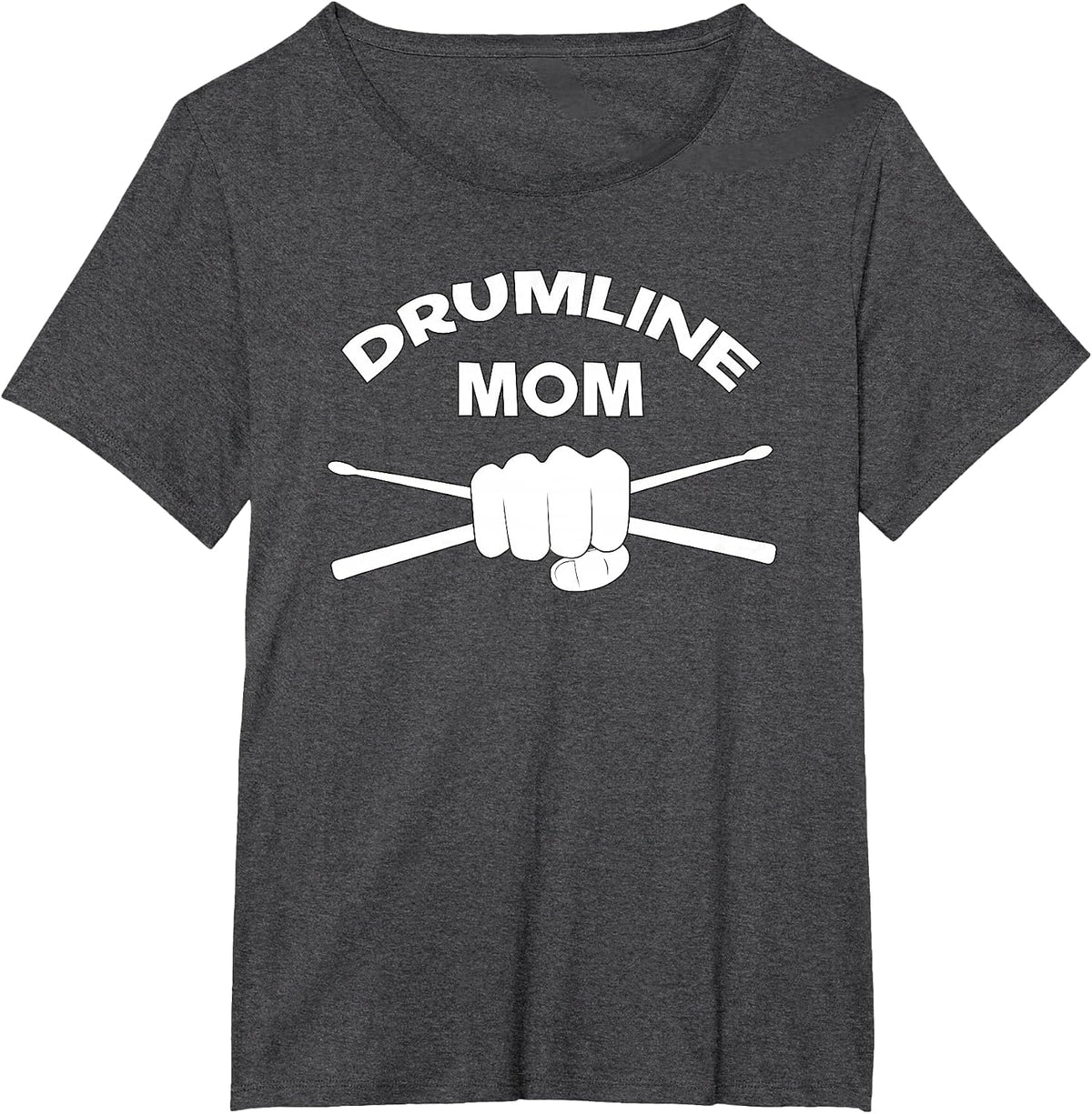 Drumline Mom Music Marching Band Support T-Shirt - Dark Heather Grey