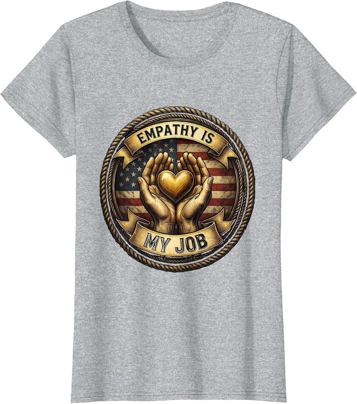 Women's Empathy Is My Job Paraprofessional Design T-Shirt - Heather Grey