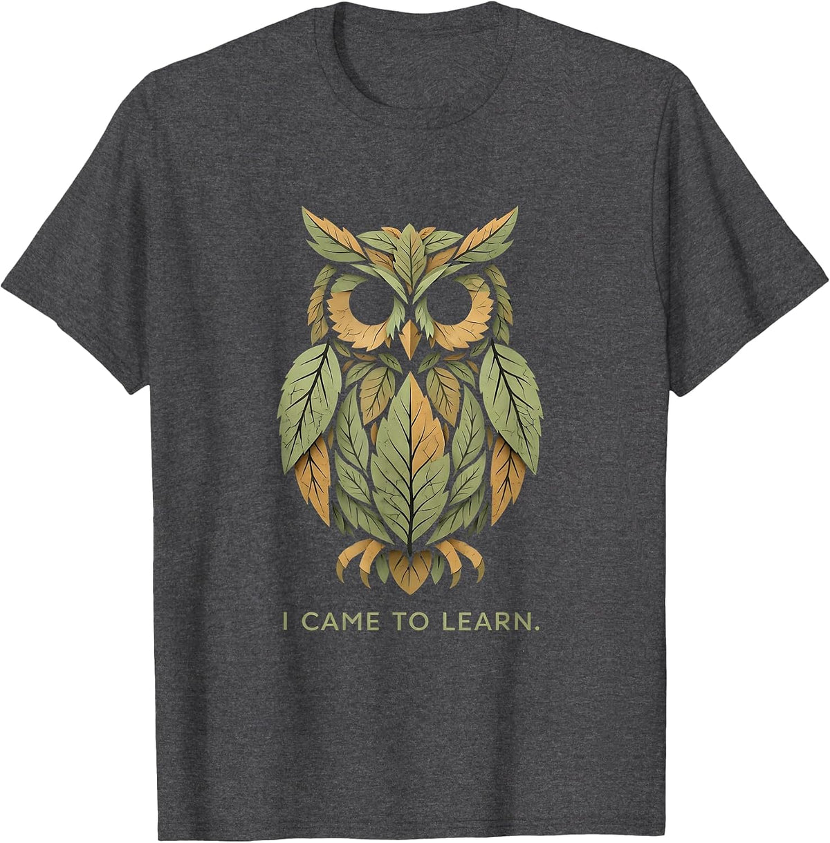 I Came To Learn First Day of Kindergarten Design T-Shirt - Dark Heather Grey