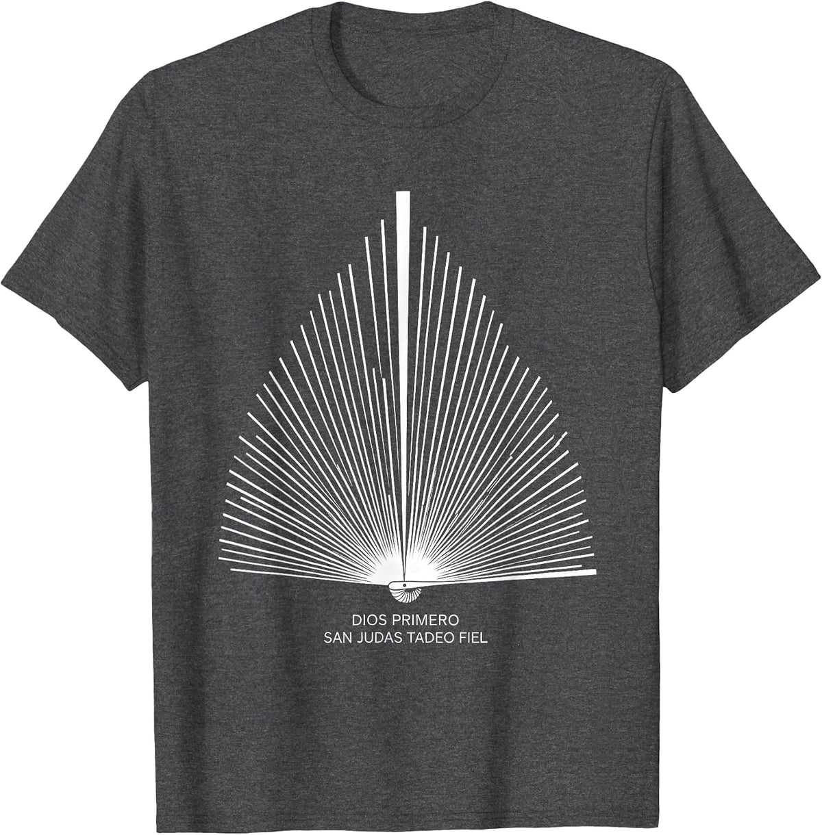 Dios Primero San Judas Tadeo Fiel Devotional Faith Spanish T-Shirt - Dark Heather Grey