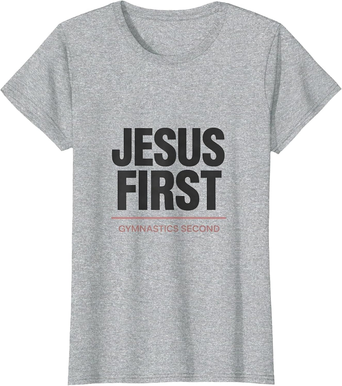 Jesus First Gymnastics Second Christian Gymnast Faith Sport T-Shirt - Heather Grey