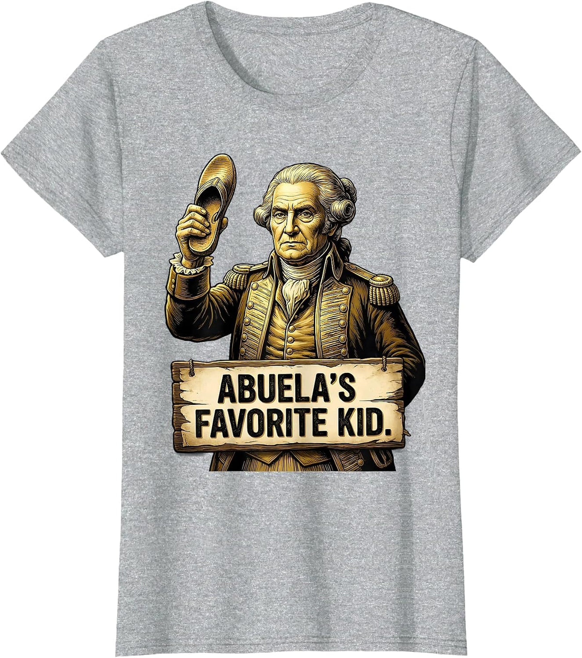 Abuela's Favorite Kid Mexican Heritage Design T-Shirt - Heather Grey