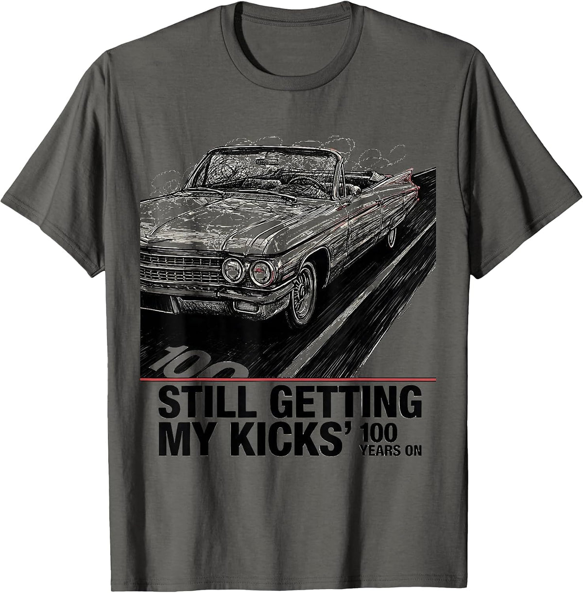 Still Getting My Kicks Vintage Route 66 Centennial Road Trip T-Shirt - Asphalt Grey