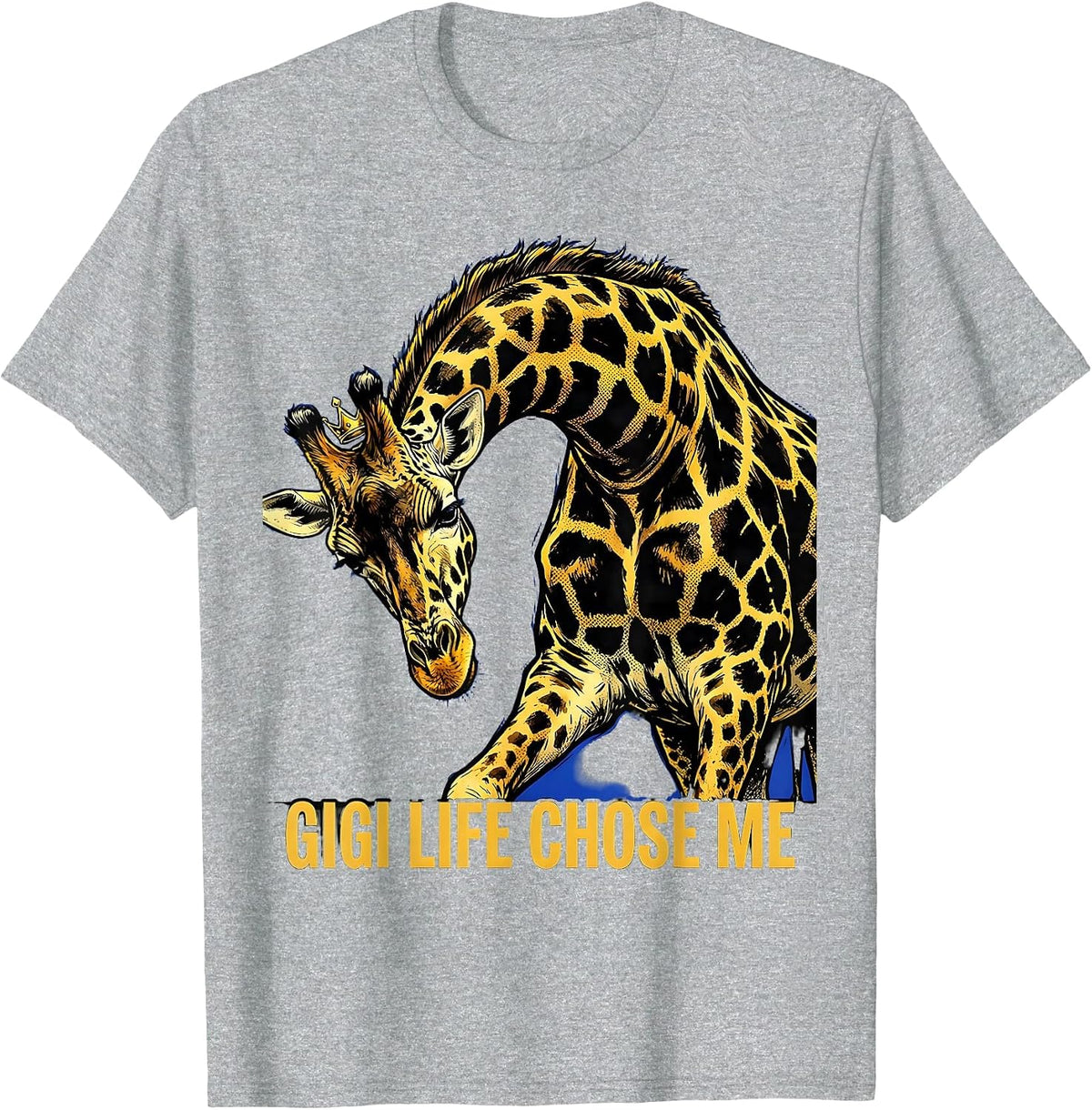 Men's Gigi Life Chose Me Proud Grandma Design T-Shirt - Heather Grey