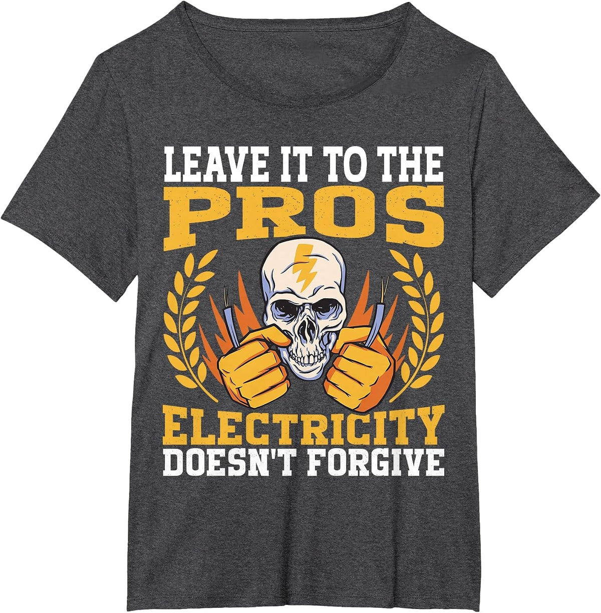 Electrician & Linesman for Electricians T-Shirt - Dark Heather Grey