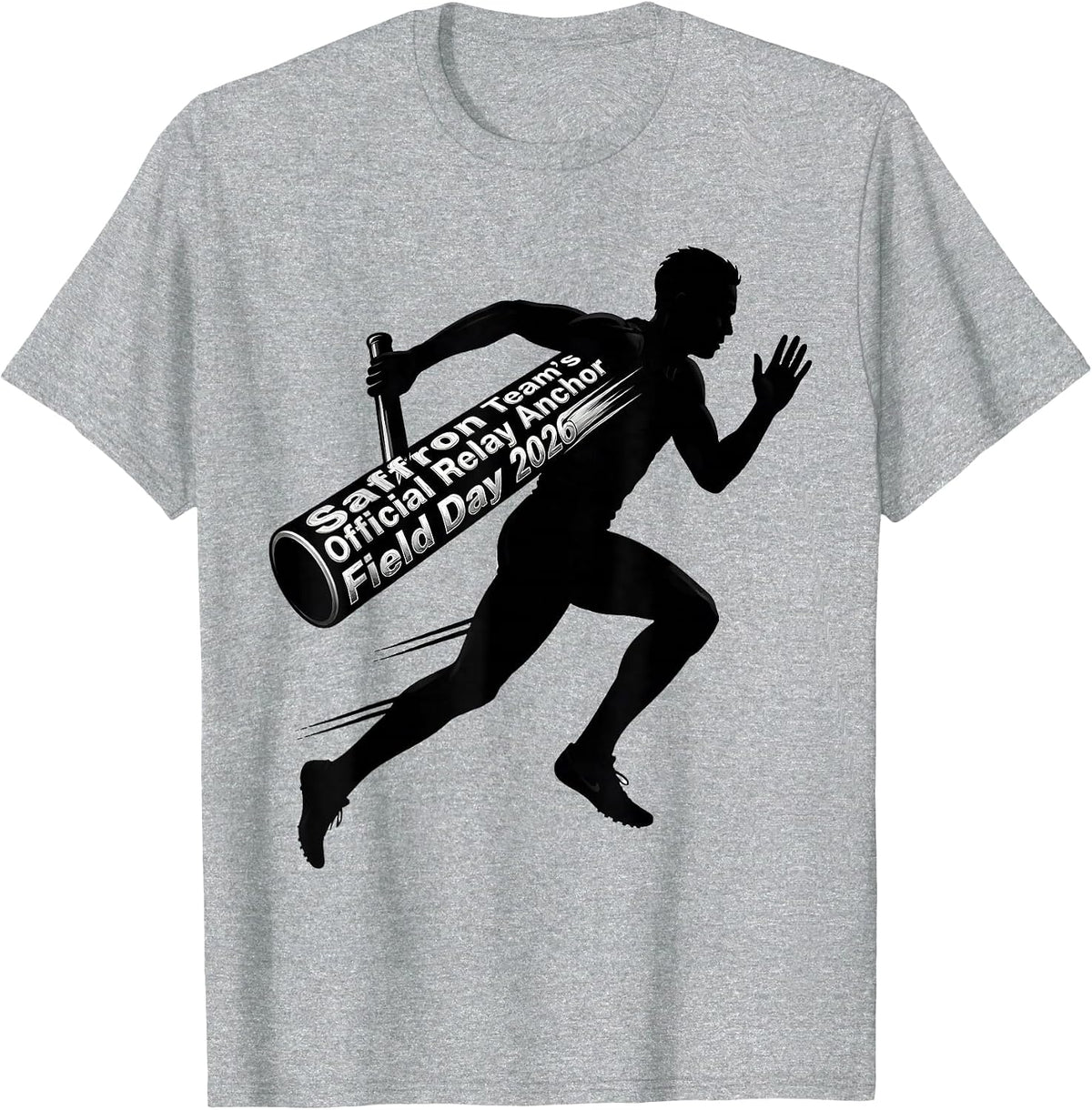Men's Saffron Team's Official Relay Anchor — Field Day 2026 T-Shirt - Heather Grey