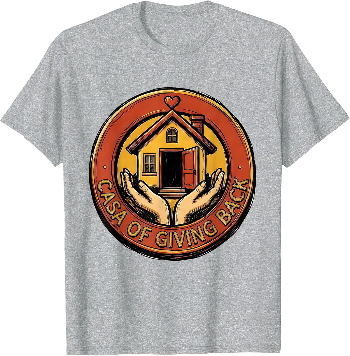 Men's Altruismo Casa of Giving Back Graphic Design T-Shirt - Heather Grey