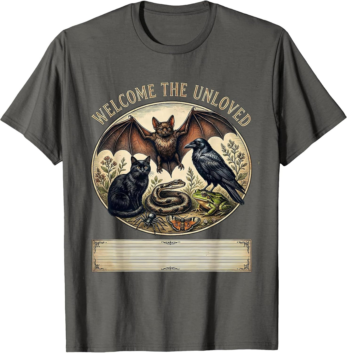 Welcome The Unloved Vintage Nature Lover Misunderstood T-Shirt - Asphalt Grey