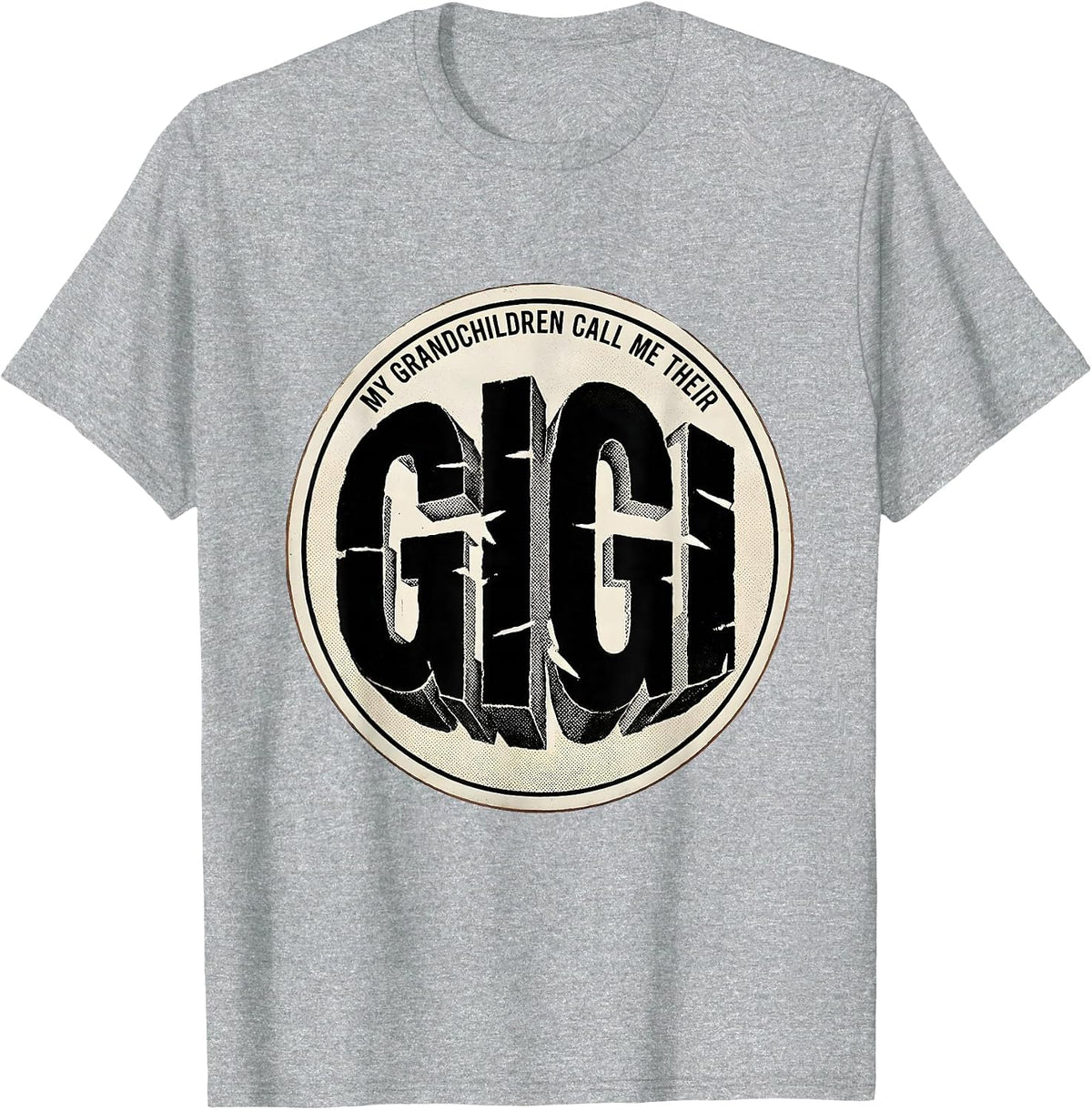 Men's My Grandchildren Call Me Their Gigi Funny Grandma Gift T-Shirt - Heather Grey