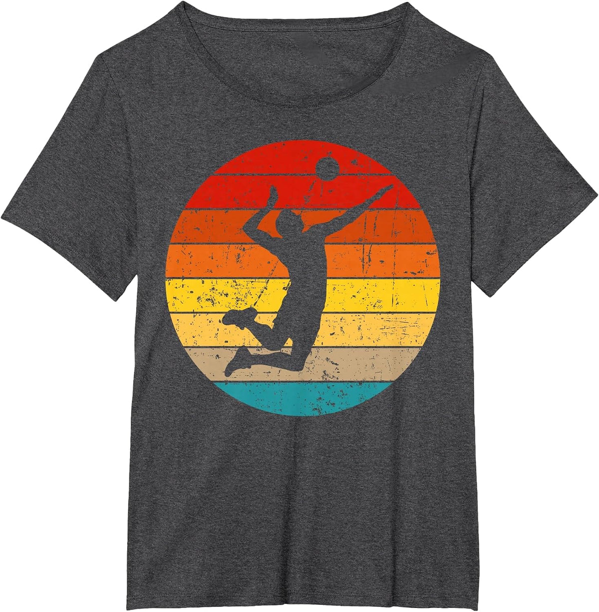 Vintage Volleyball Design for Men Women Volleyball Player T-Shirt - Dark Heather Grey